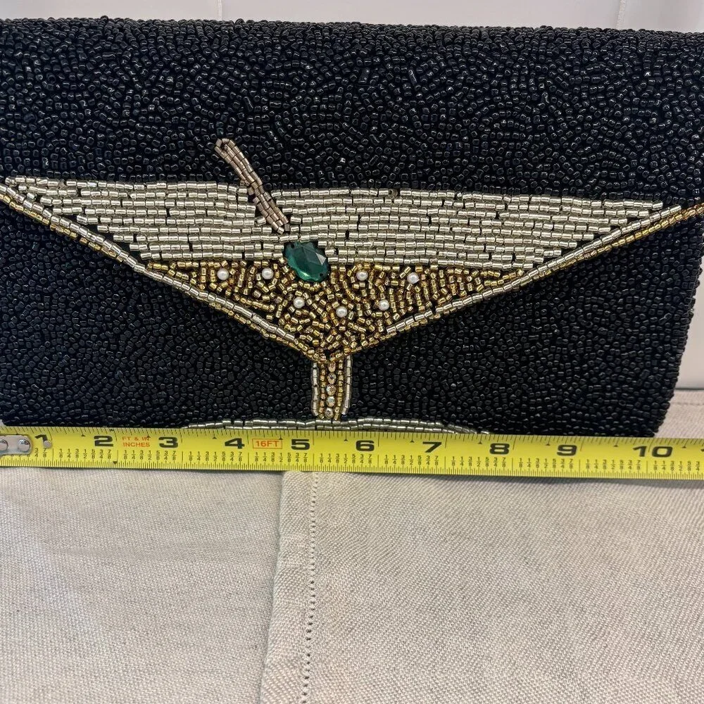 🍸Made in India Beaded Martini Shoulder Bag - Black, Gold & Sliver - Viral Bag🍸